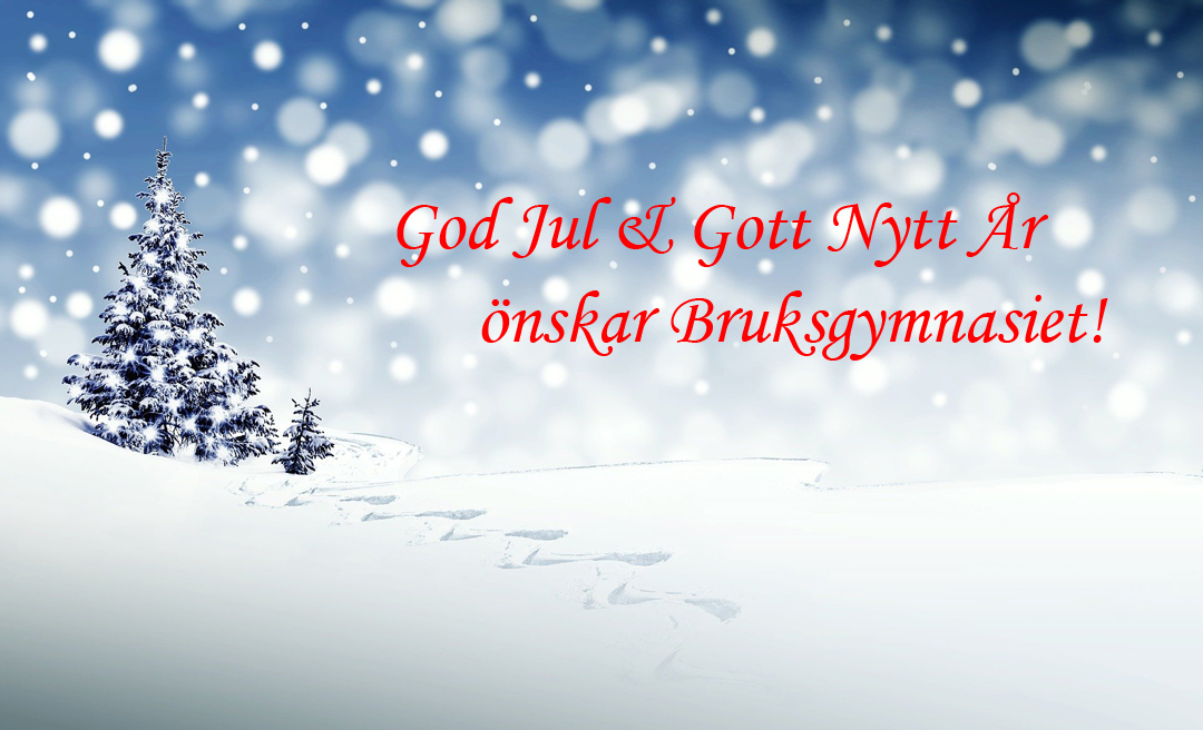 God Jul och Gott Nytt År önskar Bruksgymnasiet!