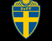 Svenska fotbollsförbundet logotyp mot svart bakgrund med texten LIU Fotboll under.